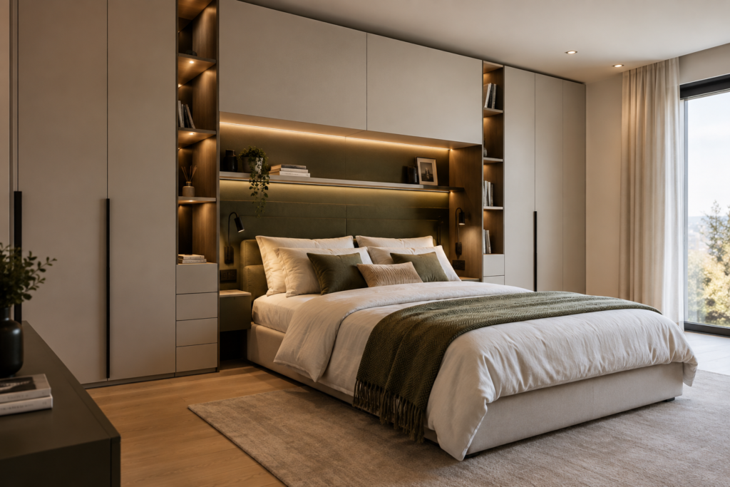 dressing en tete de lit sur mesure