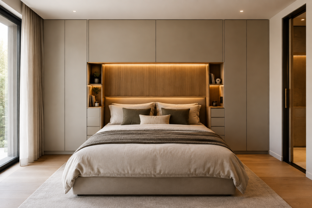 dressing sur mesure autour du lit